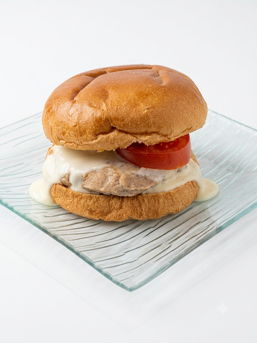 Burger au galet de poulet bio